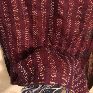 Beautiful reversible silk running stitch scarf